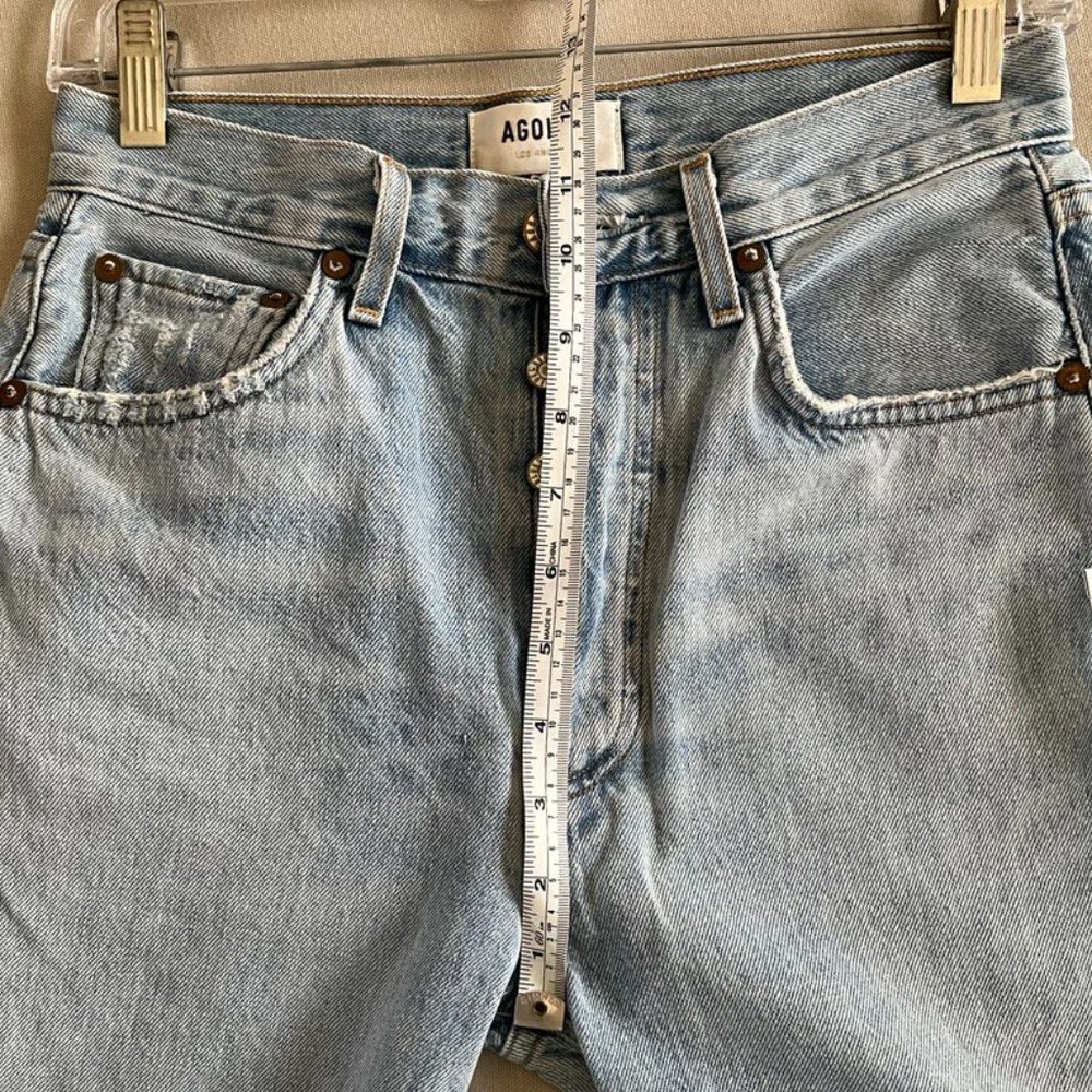 AGOLDE Riley High Rise Straight Crop Denim Jeans - Picture 7 of 8